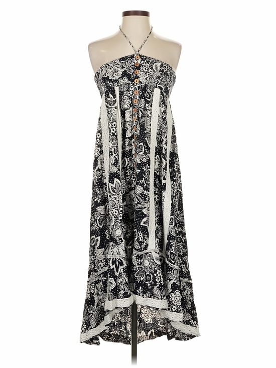 Patrons of Peace Dresses & Skirts - NWOT: Patrons Of Peace Boho Black White Lace Detail Halter Style Midi Dress• S
